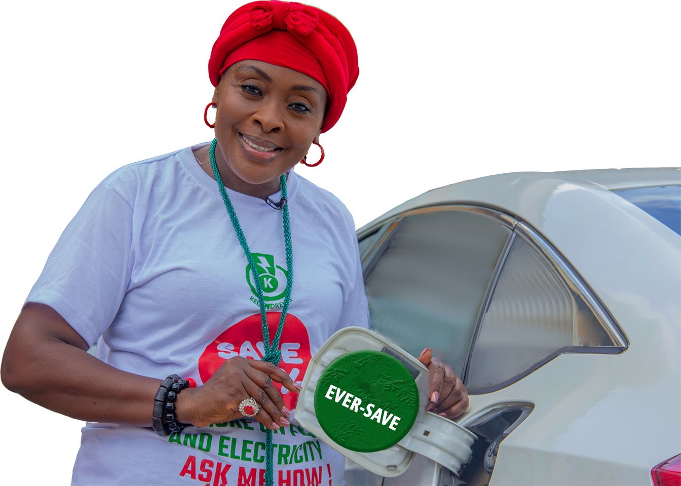Akosua Agyapong, Brand ambassador with her car
